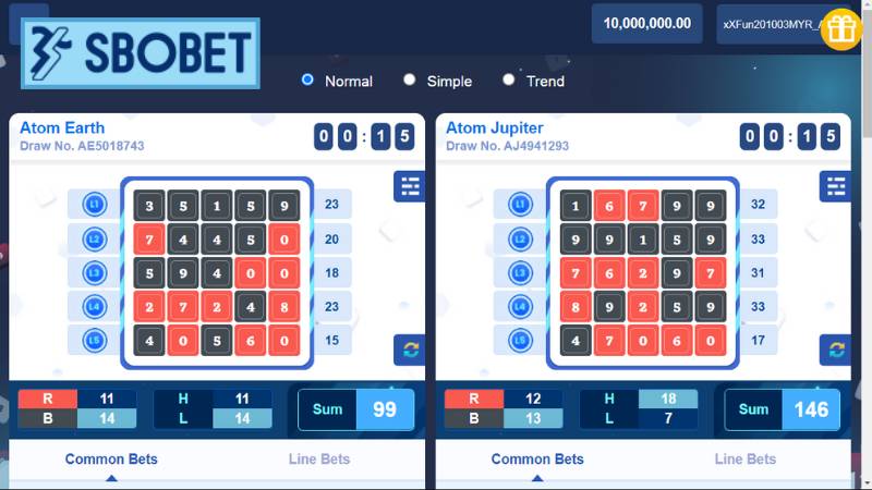 Những loại trò chơi quay số Atom phổ biến hiện nay