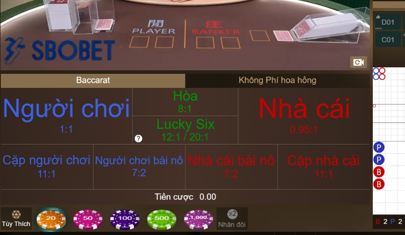 Cược Super Six Baccarat dễ dàng tại nhà cái.
