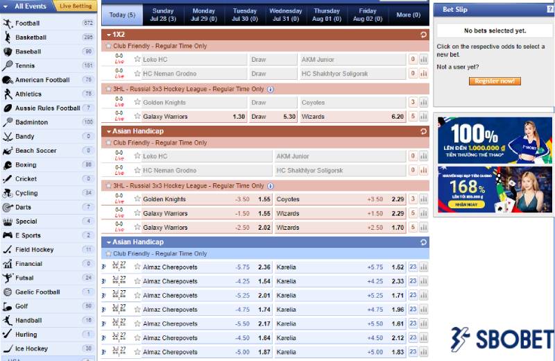 Nhà cái cung cấp kèo cá cược thể thao mùa đông.