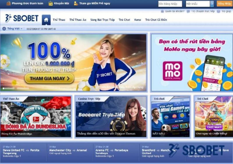 Khuyến mãi đăng ký Sbobet nhận ngay 100$ cá cược thể thao