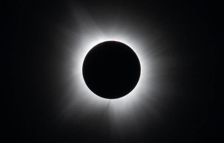 The Sun's corona during a total solar eclipse